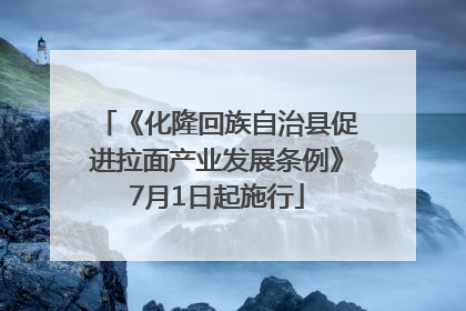 《化隆回族自治县促进拉面产业发展条例》7月1日起施行