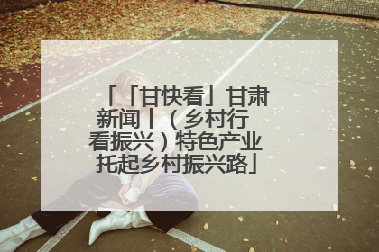「甘快看」甘肃新闻丨（乡村行 看振兴）特色产业托起乡村振兴路