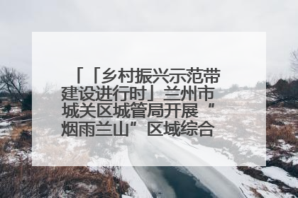 「乡村振兴示范带建设进行时」兰州市城关区城管局开展“烟雨兰山”区域综合整治专项行动