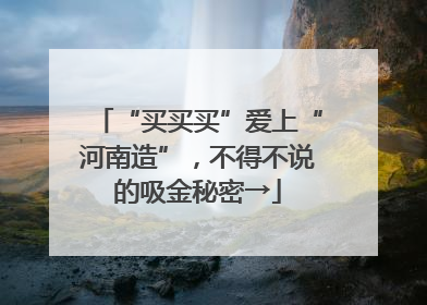 “买买买”爱上“河南造”，不得不说的吸金秘密→