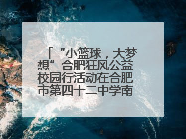 “小篮球，大梦想”合肥狂风公益校园行活动在合肥市第四十二中学南城分校圆满落幕
