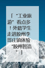 “工业旅游”看点多！外籍学生走进胶州李哥庄镇体验“胶州智造”