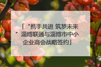 “携手共进 筑梦未来”淄博联通与淄博市中小企业商会战略签约