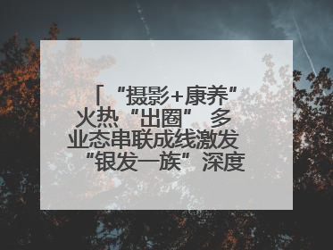 “摄影+康养”火热“出圈” 多业态串联成线激发“银发一族”深度游潜力