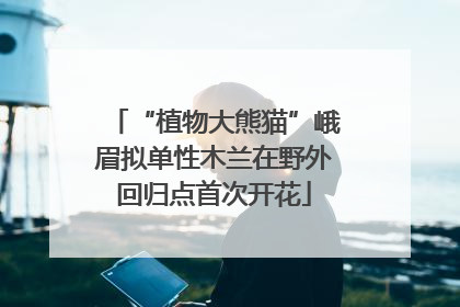 “植物大熊猫”峨眉拟单性木兰在野外回归点首次开花