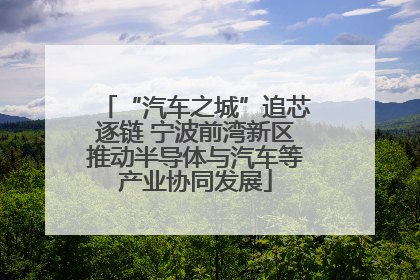 “汽车之城”追芯逐链 宁波前湾新区推动半导体与汽车等产业协同发展
