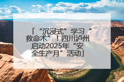 “沉浸式”学习“救命术”！四川泸州启动2025年“安全生产月”活动