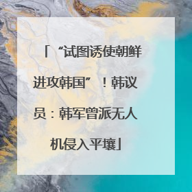 “试图诱使朝鲜进攻韩国”！韩议员：韩军曾派无人机侵入平壤