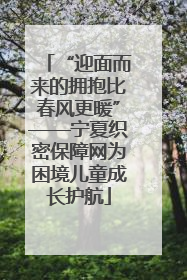 “迎面而来的拥抱比春风更暖”——宁夏织密保障网为困境儿童成长护航