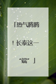 热气腾腾！长泰这一“端”
