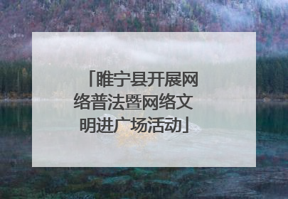睢宁县开展网络普法暨网络文明进广场活动