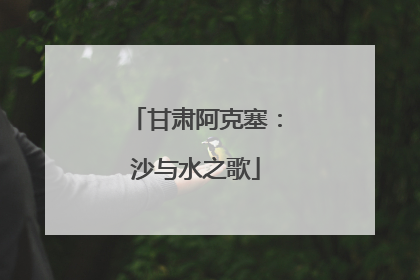 甘肃阿克塞：沙与水之歌