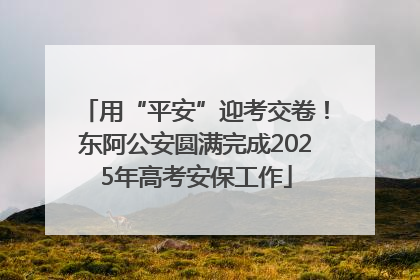 用“平安”迎考交卷！东阿公安圆满完成2025年高考安保工作