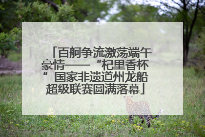 百舸争流激荡端午豪情——“杞里香杯”国家非遗道州龙船超级联赛圆满落幕