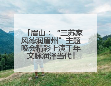 眉山：“三苏家风德润眉州”主题晚会精彩上演千年文脉润泽当代