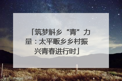 筑梦斛乡“青”力量：太平畈乡乡村振兴青春进行时