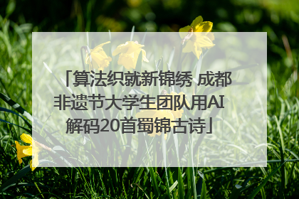 算法织就新锦绣 成都非遗节大学生团队用AI解码20首蜀锦古诗