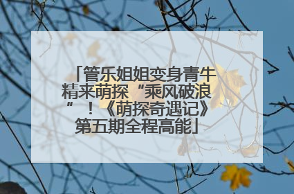 管乐姐姐变身青牛精来萌探“乘风破浪”！《萌探奇遇记》第五期全程高能