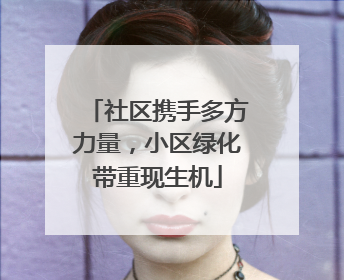 社区携手多方力量，小区绿化带重现生机
