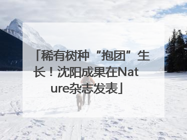 稀有树种“抱团”生长！沈阳成果在Nature杂志发表