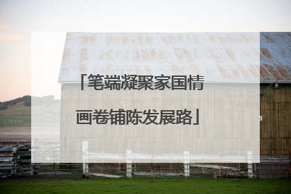笔端凝聚家国情  画卷铺陈发展路