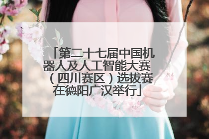 第二十七届中国机器人及人工智能大赛（四川赛区）选拔赛在德阳广汉举行