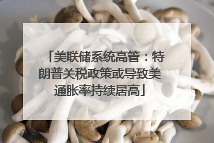 美联储系统高管：特朗普关税政策或导致美通胀率持续居高