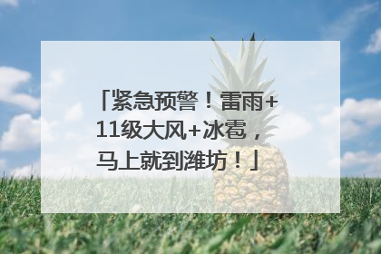紧急预警！雷雨+11级大风+冰雹，马上就到潍坊！