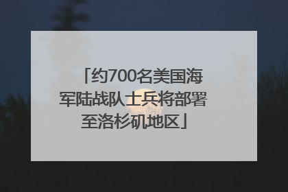 约700名美国海军陆战队士兵将部署至洛杉矶地区