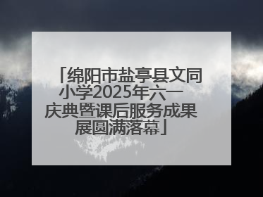 绵阳市盐亭县文同小学2025年六一庆典暨课后服务成果展圆满落幕