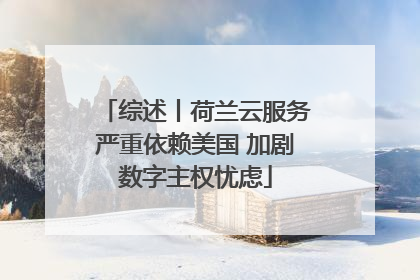 综述丨荷兰云服务严重依赖美国 加剧数字主权忧虑
