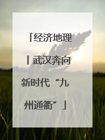 经济地理丨武汉奔向新时代“九州通衢”