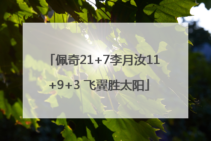 佩奇21+7李月汝11+9+3 飞翼胜太阳