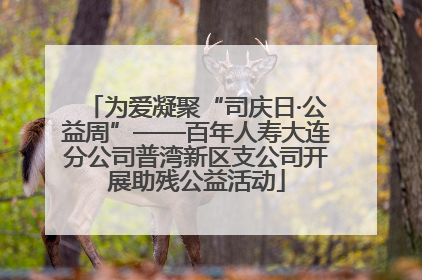 为爱凝聚“司庆日·公益周”——百年人寿大连分公司普湾新区支公司开展助残公益活动