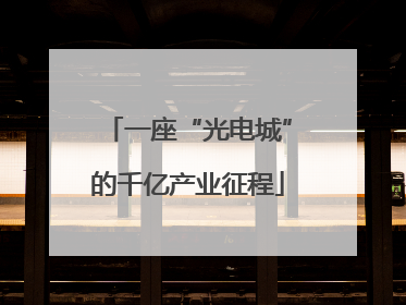 一座“光电城”的千亿产业征程