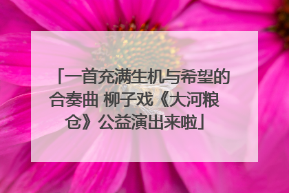 一首充满生机与希望的合奏曲 柳子戏《大河粮仓》公益演出来啦