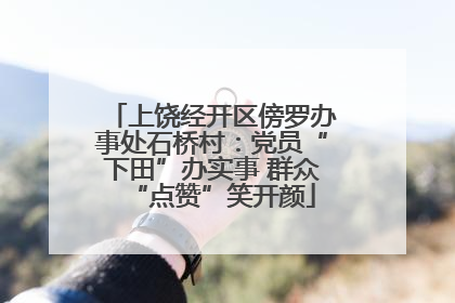 上饶经开区傍罗办事处石桥村：党员“下田”办实事 群众“点赞”笑开颜