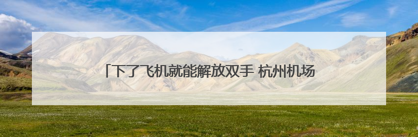 下了飞机就能解放双手 杭州机场“轻松游”行李寄送服务上新了