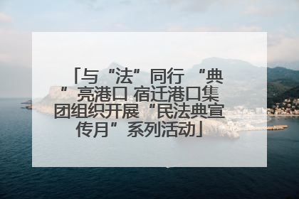 与“法”同行 “典”亮港口 宿迁港口集团组织开展“民法典宣传月”系列活动