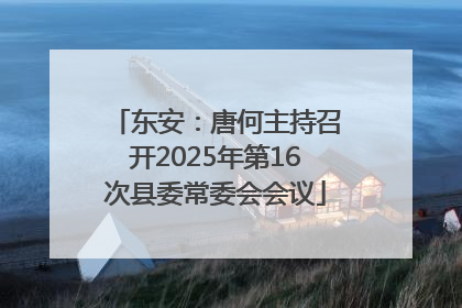东安：唐何主持召开2025年第16次县委常委会会议