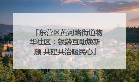 东营区黄河路街道物华社区：银龄互助焕新颜 共建共治暖民心