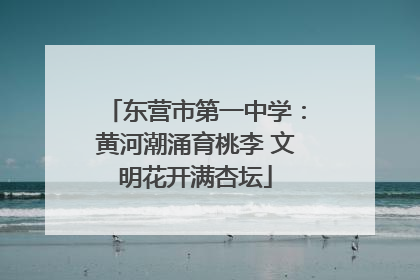 东营市第一中学：黄河潮涌育桃李 文明花开满杏坛