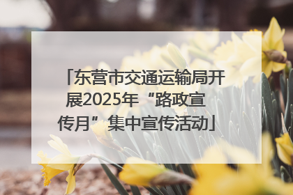 东营市交通运输局开展2025年“路政宣传月”集中宣传活动