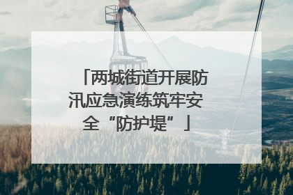两城街道开展防汛应急演练筑牢安全“防护堤”