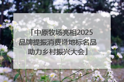 中原牧场亮相2025品牌提振消费暨地标名品助力乡村振兴大会