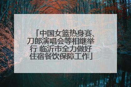 中国女篮热身赛、刀郎演唱会等相继举行 临沂市全力做好住宿餐饮保障工作