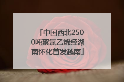 中国西北2500吨聚氯乙烯经湖南怀化首发越南