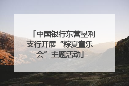 中国银行东营垦利支行开展“粽夏童乐会”主题活动