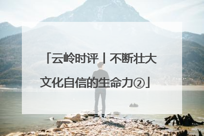 云岭时评丨不断壮大文化自信的生命力②