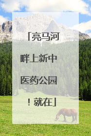 亮马河畔上新中医药公园！就在